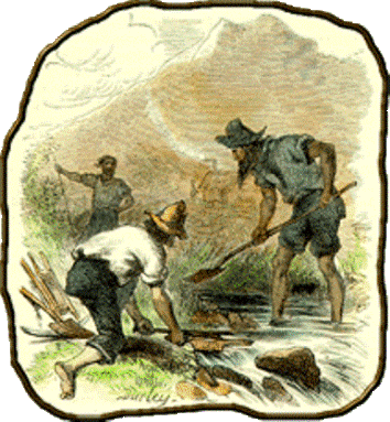 Old time goldpanners